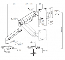 Кронштейн OfficePro MA601G 17-40" Gray (VESA100х100) - Картинка 16
