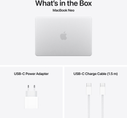 Ноутбук Apple MacBook Neo 13" A18 Pro 8/256GB 2026 (MHFA4UA/A) Silver - Картинка 5