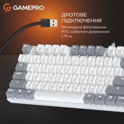 Клавіатура GamePro Genesis Metallic MK110W Outemu Red Swithes USB White - Картинка 8
