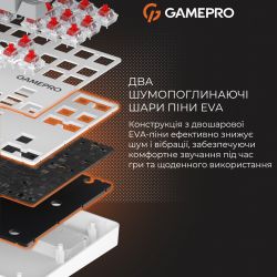 Клавіатура GamePro Genesis Metallic MK110W Outemu Red Swithes USB White - Картинка 10