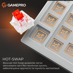 Клавіатура GamePro Genesis Metallic MK110W Outemu Red Swithes USB White - Картинка 12