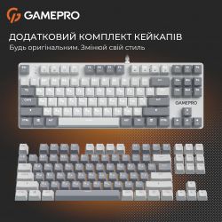 Клавіатура GamePro Genesis Metallic MK110W Outemu Red Swithes USB White - Картинка 15