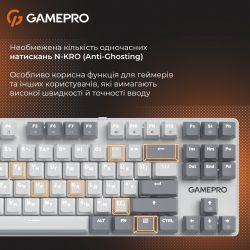 Клавіатура GamePro Genesis Metallic MK110W Outemu Red Swithes USB White - Картинка 16