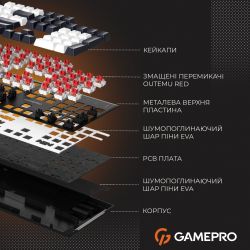 ������� ��������� ��������� GamePro Genesis Metallic (MK144B) 100% Red switches - �������� 14