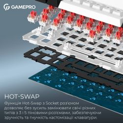 Клавіатура бездротова GamePro Asgard Valhalla MK160W Pro White - Картинка 6