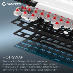 Клавіатура бездротова GamePro Asgard Valhalla MK210W Pro White - Картинка 5