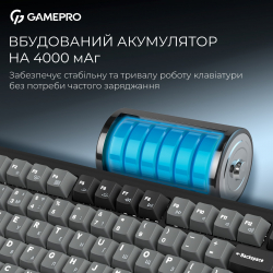 Бездротова механічна клавіатура GamePro Asgard Yord (MK266BK) - Картинка 15