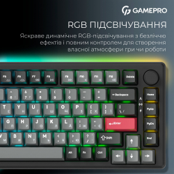 Бездротова механічна клавіатура GamePro Asgard Yord (MK266BK) - Картинка 16