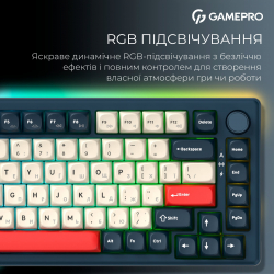 Бездротова механічна клавіатура GamePro Asgard Yord (MK266BL) - Картинка 16