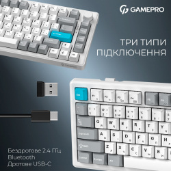 Бездротова механічна клавіатура GamePro Asgard Yord (MK266WH) - Картинка 6
