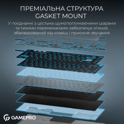 Бездротова механічна клавіатура GamePro Asgard Yord (MK266WH) - Картинка 10