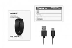 Миша бездротова REAL-EL RM-455 W Black - Картинка 7