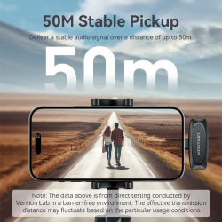 �������� Vention USB Type-C 2-Pack Wireless Lavalier Black (NCBB0) - �������� 7