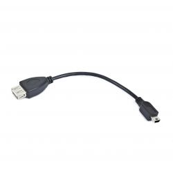  USB - mini USB 0.15  Cablexpert Black, OTG  (A-OTG-AFBM-002)