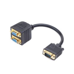  Cablexpert VGA - 2VGA, (M/F), 2HD15F/HD15M, 0.2 , Black (CC-VGAX2-20CM)