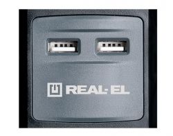 Գ  REAL-EL RS-3 USB CHARGE 1.8m Black -  2