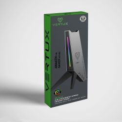 Підставка для навушників Vertux Zulu 2xUSB 2.0 / Mini Jack 3.5 мм Black (zulu.black) - Картинка 6