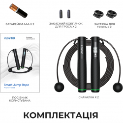 Розумна скакалка RENPHO Jump Black (R-Q008-BK) - Картинка 7