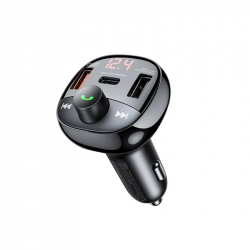 ������������� �������� ���������� + FM ������� Remax Lodi Series 2xUSB + Type-C 54.5W Black (RCC331)