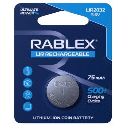  Rablex LIR2032 3.6V 75mAh (RLIR2032)