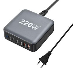 ������� �������� ���������� XoKo QC-220 (6USB) Gan3 220W Black (QC-220) - �������� 5