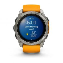 �����-���� Garmin Fenix 8 51mm AMOLED Sapphire Graphite DLC Titanium with Spark Orange Silicone (010-02905-53) - �������� 12