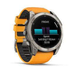 �����-���� Garmin Fenix 8 51mm AMOLED Sapphire Graphite DLC Titanium with Spark Orange Silicone (010-02905-53) - �������� 2