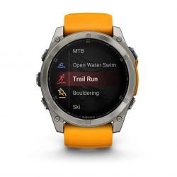 �����-���� Garmin Fenix 8 51mm AMOLED Sapphire Graphite DLC Titanium with Spark Orange Silicone (010-02905-53) - �������� 6