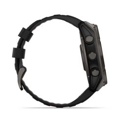 �����-�������� Garmin Fenix 8 51mm Sapphire Solar Carbon Gray DLC Titanium with Black Silicone (010-02907-70) - �������� 4