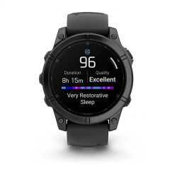 �����-�������� Garmin Fenix E 47mm AMOLED Slate Gray Steel with Black Silicone Band (010-03025-13) - �������� 2