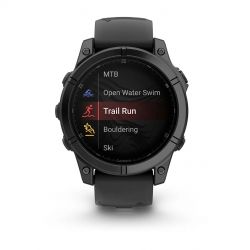 �����-�������� Garmin Fenix E 47mm AMOLED Slate Gray Steel with Black Silicone Band (010-03025-13) - �������� 5