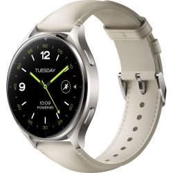 �����-�������� Xiaomi Watch 2 Titan Gray Case With White Leather Strap (BHR9306GL) UA UCRF - �������� 1