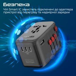   Promate TripMate-GaN100 100W Black -  8