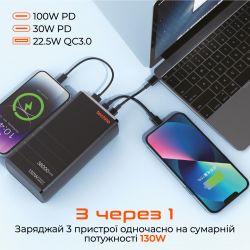 ������������ ������� ������� Techno PDC130 38000mAh PD 130W QC 3.0 Black - �������� 3