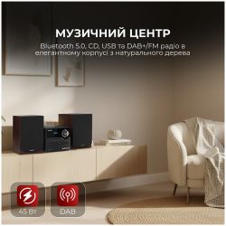 Мікросистема Sharp Micro Sound System Brown (XL-B517D(BR)) - Картинка 3