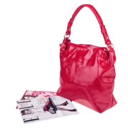 Кожаная женская сумка Realer 2032-1 красная LP6706