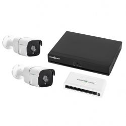 Комплект видеонаблюдения уличный на 2 цилиндрические камеры GV-IP-K-W60/02 5MP (Lite) GreenVision