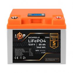     LP LiFePO4 LCD 12V (12,8V) - 50 Ah (640Wh) (BMS 50A/25A)  LogicPower -  1