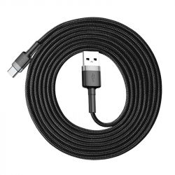 Дата кабель USB 2.0 AM to Type-C 2.0m 3A Gray-Black Baseus (CATKLF-CG1) - Картинка 5
