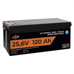     LP LiFePO4 25,6V - 120 Ah (3072Wh) (Smart BMS 100)  BT    LogicPower -  4