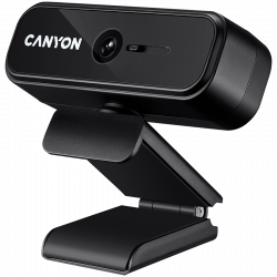 Веб-камера CANYON C2 720P HD 1.0Mega fixed focus webcam with USB2.0. connector, 360° rotary view scope, 1.0Mega pixels, built in MIC, Resolution 1280*720(1920*1080 by interpolation), viewing angle 46°, cable length 1.5m, 90*60*55mm, 0.104kg, Black (CNE-HWC2)