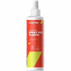      Canyon Plastic Cleaning Spray for external plastic and metal surfaces of computers, telephones, fax machines and other office equipment, 250ml, 58x58x195mm, 0.277kg (CNE-CCL22) -  1