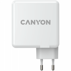   Canyon, GAN 100W charger  Input:  100V-240V Output: USB-C1/C2: 5V 3A , 9V 3A , 12V 3A , 15V 3A , 20V 5A  USB-A 1/A2: 4.5V/5A, 5V/4.5A, 9V/3A, 12V/2.5A,  20V/1.5A  C1+C2 : 65W + 30W C1+A1 : 65W + 30W  C1+A2 : 65W + 30W C1+A1+A2 : 65W + 7.5W (CND-CHA100W01) -  2