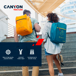    Canyon 15.6" CSZ03 Cabin size backpack, Dark Aquamarine (CNS-CSZ03DGN01) -  9