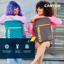    Canyon 15.6" CSZ02 Cabin size backpack, Dark Aquamarine (CNS-CSZ02DGN01) -  10
