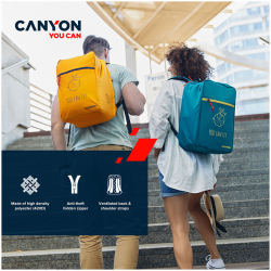    Canyon 15.6" CSZ03 Cabin size backpack, Dark Aquamarine (CNS-CSZ03DGN01) -  12