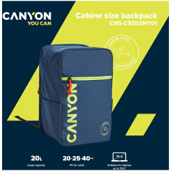    Canyon 15.6" CSZ02 Cabin size backpack, Navy (CNS-CSZ02NY01) -  8