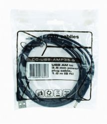 Кабель живлення, USB-AM на вилку 3.5 мм, 1.8 м Cablexpert CC-USB-AMP35-6 - Картинка 3