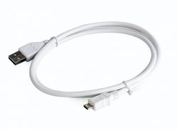  micro USB 2.0, A-/micro B-, , 0.5 ,  Cablexpert CCP-mUSB2-AMBM-W-0.5M -  2