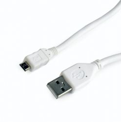  micro USB 2.0, A-/micro B-, , 0.5 ,  Cablexpert CCP-mUSB2-AMBM-W-0.5M -  3